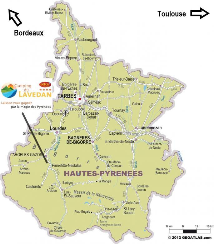 hautes pyrénées carte touristique